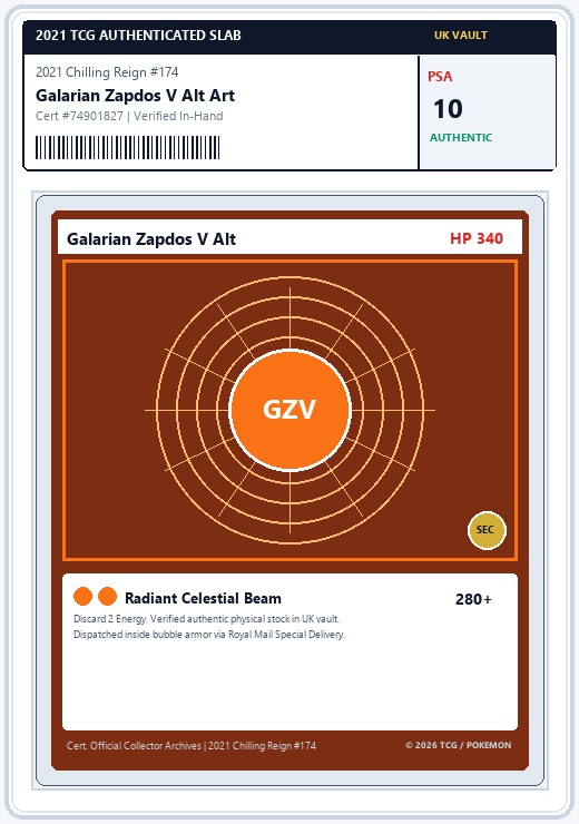 Galarian Zapdos V Alt Art